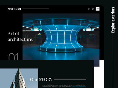 Art of architecture design minimal ui ux web website