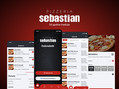 PIZZERIA Sebastian delivery app app delivery app design pizza ui ux