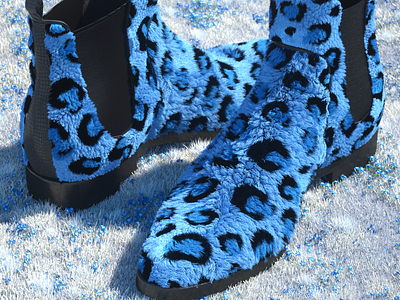 Leopard Shoes 3d artdirection cinema4d digitalart illustration shoes