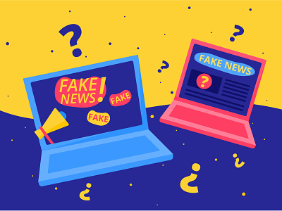 Fake News ???? digital fake news illustration information news social media