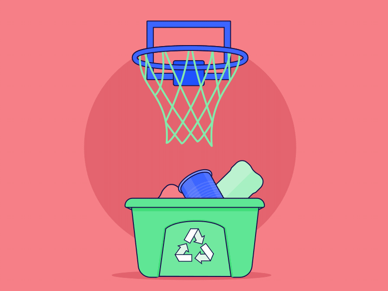 Upcycling animated animated gif basket gif motion graphics recycling waste