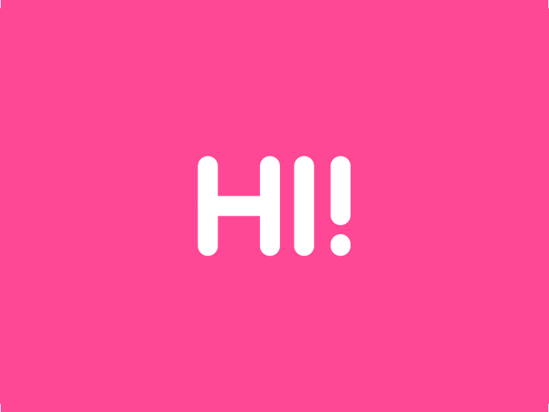 HI! animation app motion design typography