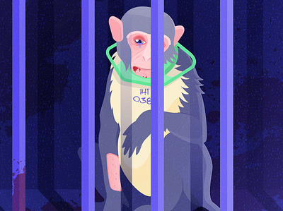 Money, Money, Money animal illustration animal protection ape cruelty cruelty to animals experiments illustration macaque monkey poison toxic voilence wild animals