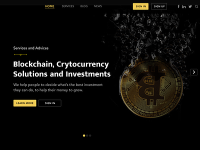 Cryptocurrency landing page ui ui ux ux web design