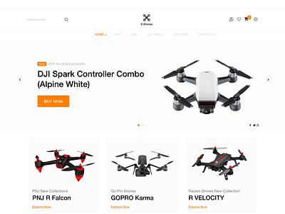 X-drones Web Landing Page design ui ui ux