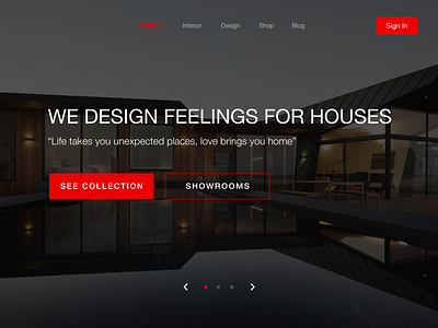 Interior Designing Landing Web Page design ui ux web design