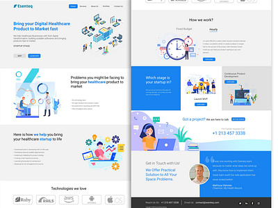 Landing page design