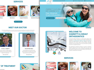 Dental Clinic dental care home page design landing page orthodontics ui design ui ux design web design