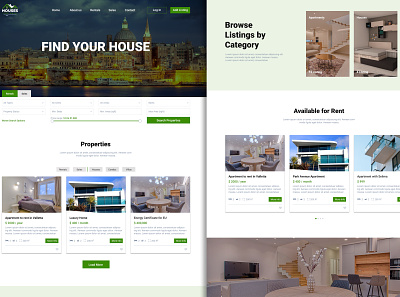 Website for House Rent and sale house rent house sale landing page ui design uiux design web design webpage