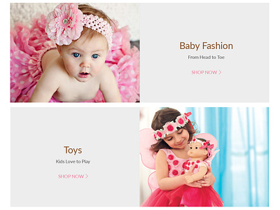 E-commerce Home page_baby fashion e commerce fashion home page home page design landing page ui design uiux design web design webpage