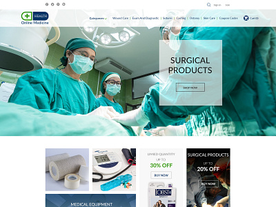 E-commerce Home Page for online medical product ecommerce home page design landing page medical care medicine ui ui design uiux design webpage