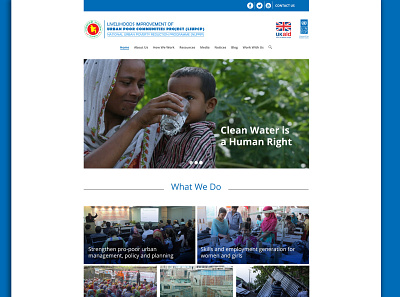 Livelihoods Improvement of Urban Poor Communities Project communities goverment home page mock up ngo ui design urban ux ux design web design