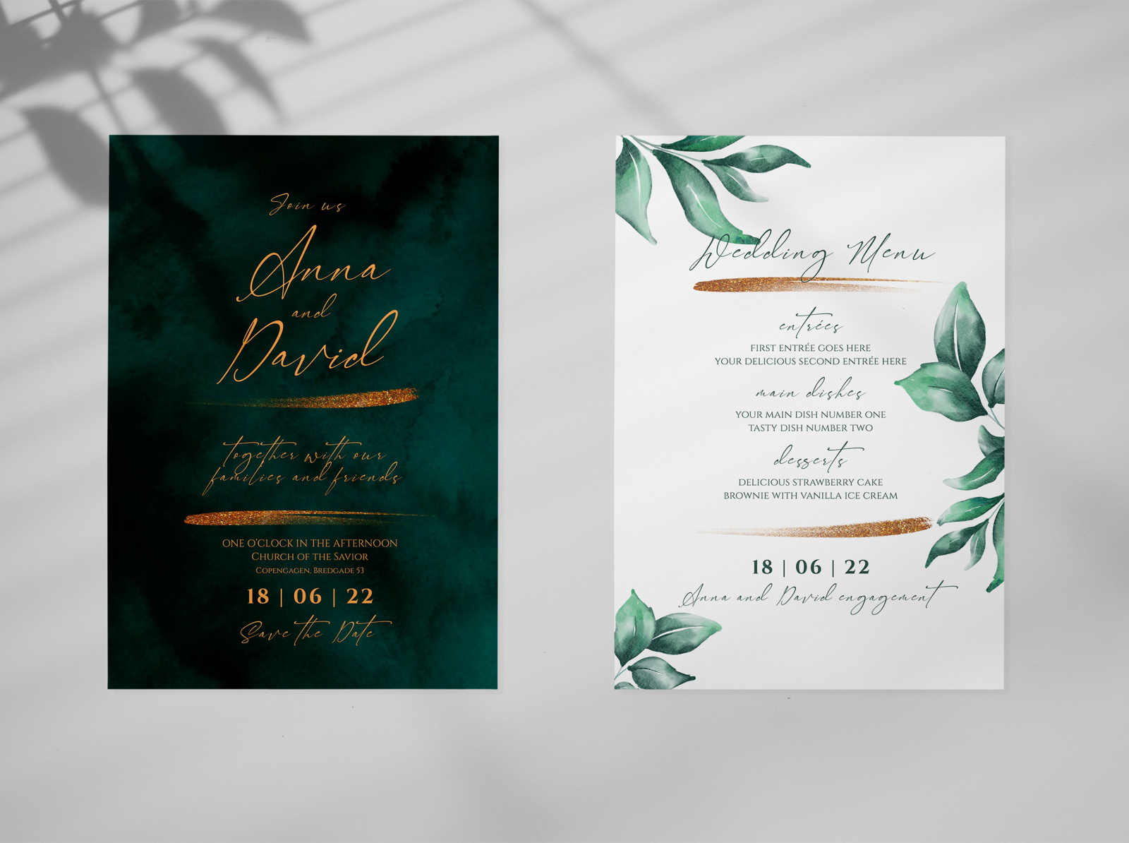 Floral Wedding Invitation Template by Bee Design on Dribbble