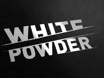 White powder irony powder prind tshirt white
