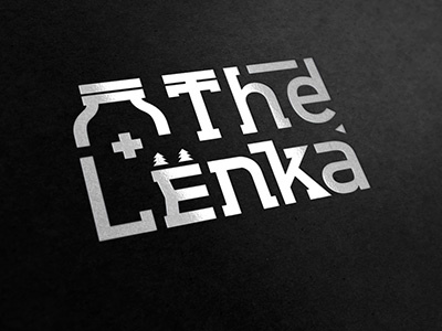logo "The lenka" (зеленка) black logo the white зеленка