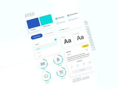 Azki Customer's Reviews UI Components | 2021 component dashboard ui design illustration ui uidesign uiux ux