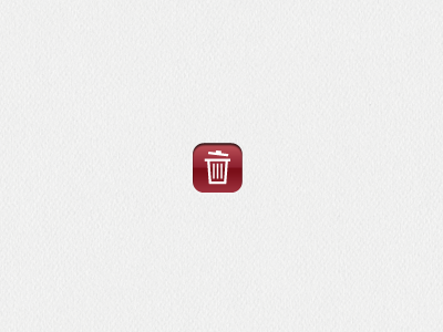 Trash Bin button delete interface design iphone trash