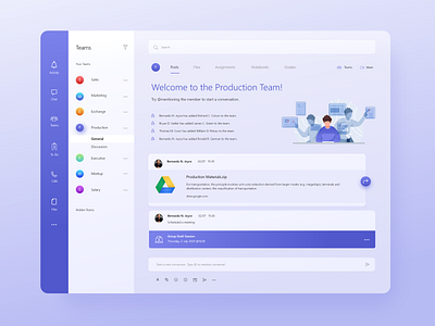 Microsoft Teams Clean Redesign Concept