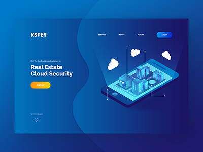 Cloud Security | Landing Page landing page photoshop ui web design