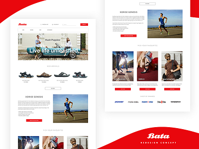 BATA | Website Concept identity landing page minimal photoshop ui web design