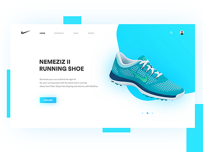 Shoe Store Landing Page flat landing page minimal design typography ui web design