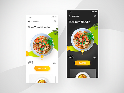 Food app Checkout application design minimal minimal design mobile ui photoshop ui