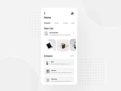 Shopping App application design flat minimal minimal design mobile ui photoshop typography ui