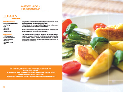 Kartoffelnudeln cooking design layout photography writing