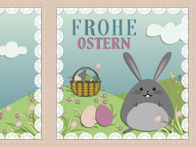 easter greetings holiday themes illustration illustrator vintage