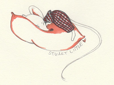 Stuart Little animal copic illustration pencil sketch