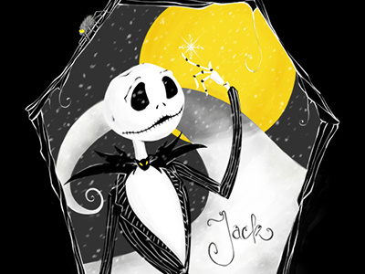 Jack Skellington art halloween illustration magic painting photoshop