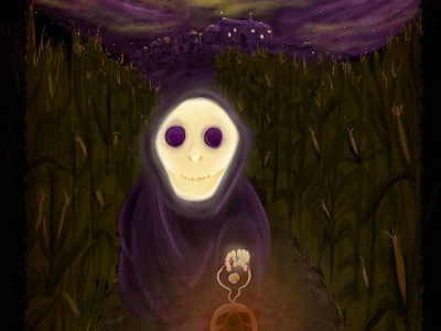 Jack-o-Lantern evil ghost halloween horror illustration nightmare