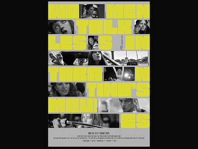 Women Talk Less In Tarantino’s Movies Infographic Poster design infographic infographic design infographicposter poster poster a day poster art poster design typogaphy typographic typographic poster vector yellows