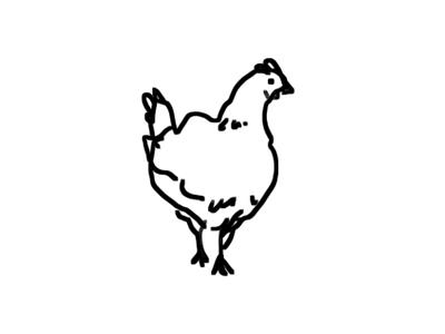 Chicken bw clip studio design digital art digital illustration flat illustration lineart
