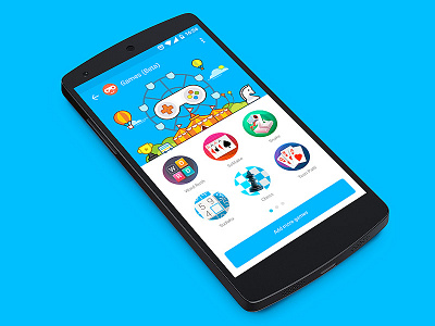 Games Platform in Hike Messenger android games illustration