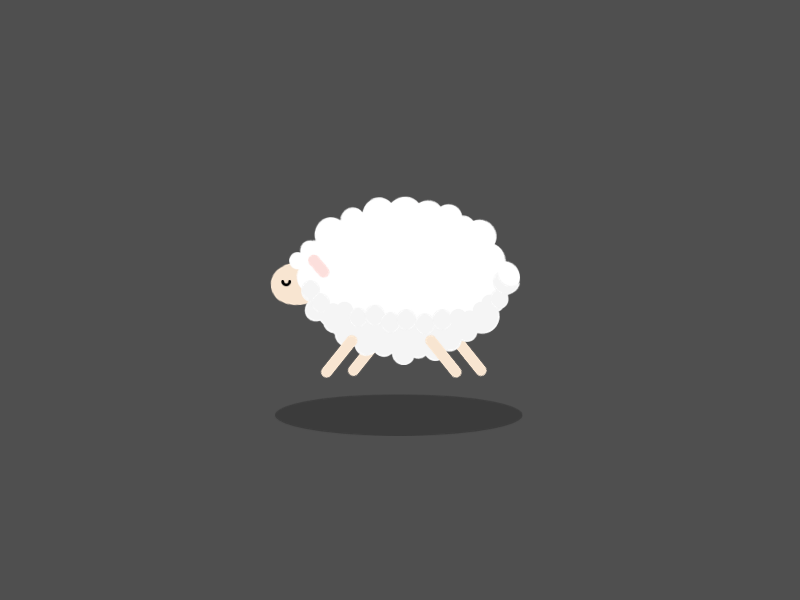 Happy sheep animation illustration motion design principle vector