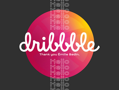 Hello Dribbble branding design hello dribble hellodribbble icon illustration illustrator minimal ui ux vector website