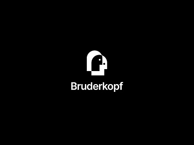 Bruderkopf (A modernist logo for a recruitment agency) black and white brand branding design logo modernist recruiting agency recruitment