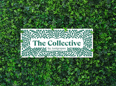 The Collective (a restaurant surrounded by tropical greenery) branding design feminine greenery logo natural restaurant