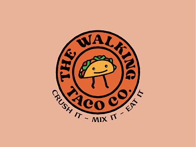 Walk-in Taco Truck logo branding fast food logo restaurant taco