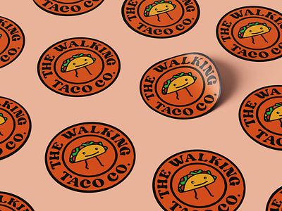 Walk-in Taco Truck Logo branding logo playful restaurant taco