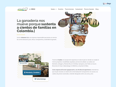 Website para Subastar S.A - Colombia colombia cow farm farming ganaderia subasta ui uidesign wordpress
