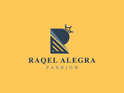 Raqel Alegra Fashion Logo. crown fashion r letter logo