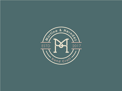 "MH" Monogram Logo Design. handcraft logo mhlogo monogram roundlogo