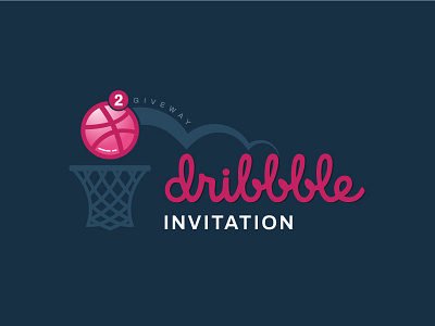 Dribbble invitation 2xinvite dribbble giveway invitations invite