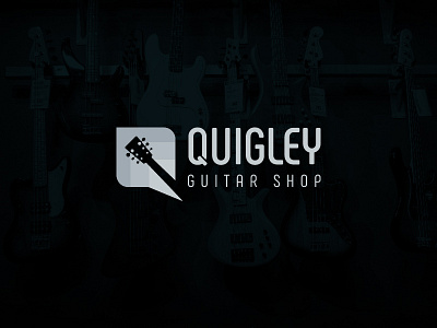Quigley Guitar Shop Logo Design.