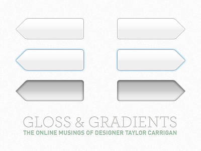 Gloss & Gradients Pagination buttons gloss gradients pagination taylor carrigan tumblr web design