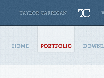 I killed the orange. blue grid portfolio red taylor carrigan taylorcarrigan.com web design website design