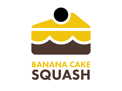 Banana Cake Squash Logo banana cake logo squash