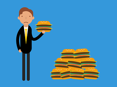 Information overload burgers illustration information training